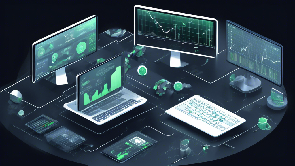 Create an image depicting a futuristic trading platform with the Fidelity logo, where users are engaged in cryptocurrency trading. Include digital screens displaying popular cryptocurrencies like Bitcoin and Ethereum, a secure interface, and a diverse group of traders analyzing charts and graphs. Integrate elements of trust and security to reflect Fidelity's reputation in the financial industry.
