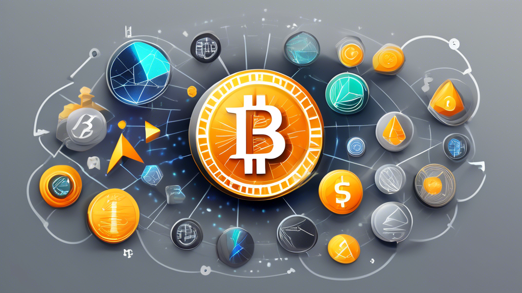 Create a digital illustration showcasing the top 10 best altcoins to invest in for 2023. Include a dynamic, futuristic stock market background featuring graphs, data charts, and cryptocurrency symbols. Highlight the altcoin logos prominently, with each coin glowing to signify importance. Emphasize a diverse range of coins to reflect a thriving, competitive altcoin market.