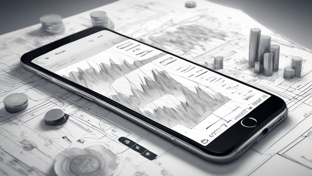 Create an image of a digital financial landscape featuring a sleek, modern interface displaying cryptocurrency assets. Incorporate elements like a smartphone showing a Fidelity app, graphs indicating market trends, secure blockchain symbols, and diverse cryptocurrencies like Bitcoin, Ethereum, and others. Make sure the background suggests trust and stability, perhaps with subtle Fidelity branding.